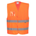 Portwest Hi-Vis Half Mesh Two Band Vest - Style C494