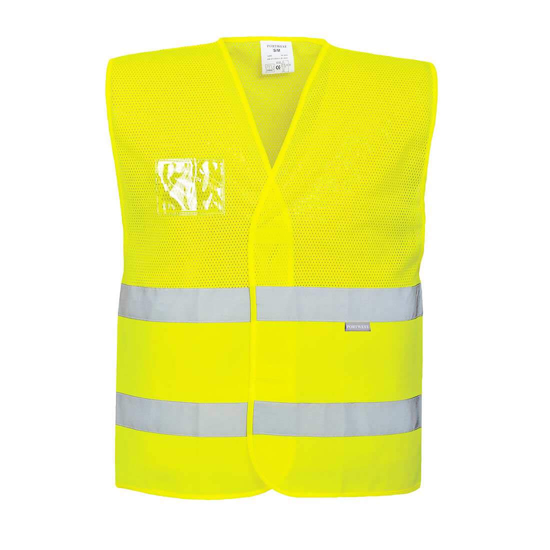 Portwest Hi-Vis Half Mesh Two Band Vest - Style C494