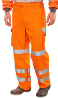 Beeswift Arc Compliant Hi-Vis Rail Spec Trousers. (Each)