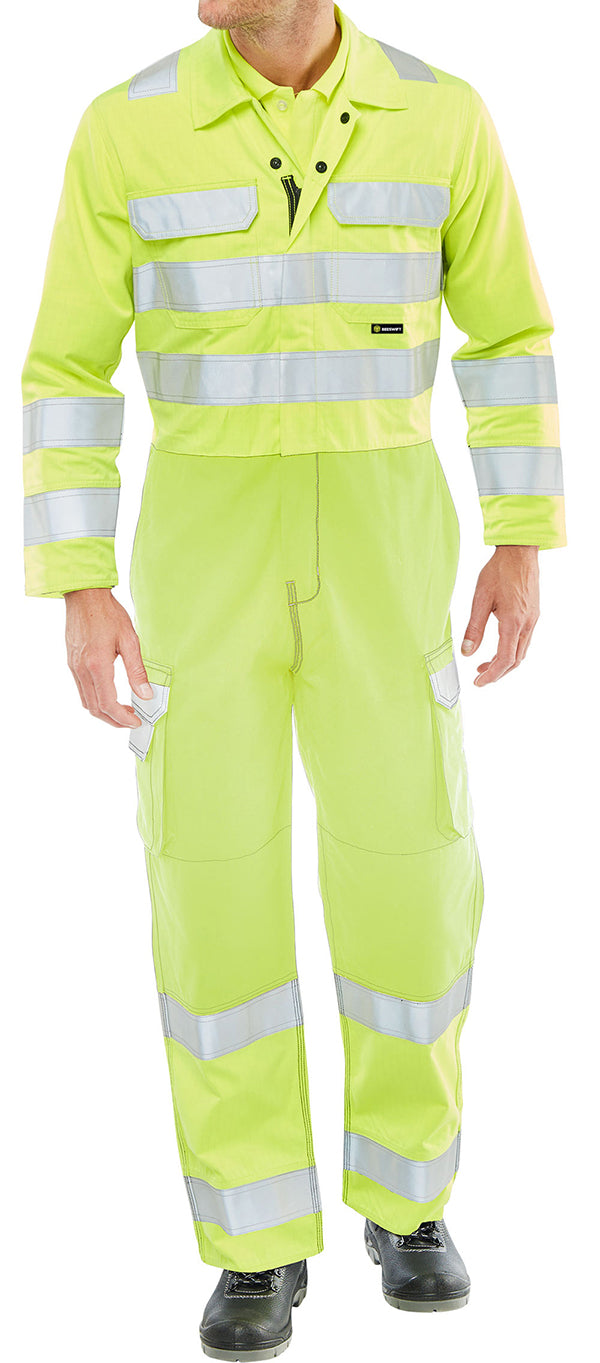 Beeswift Arc Compliant Hi-Vis Boilersuit. (Each)