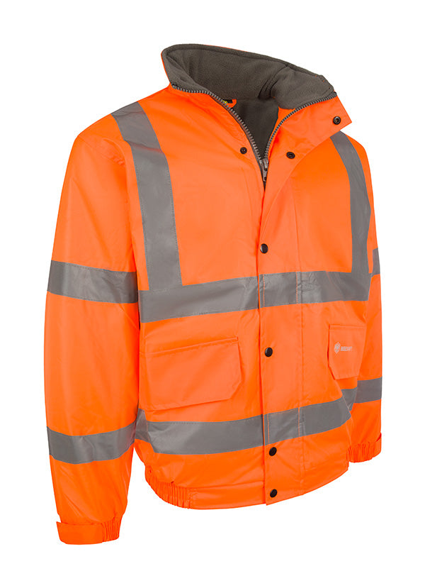 Beeswift Hi-Vis Fleece Lined Bomber Jacket. (Each)