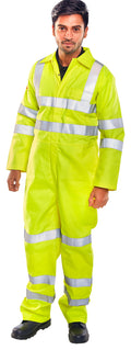 Beeswift Tesla Fire Retardant Hi-Vis Anti-Static Boilersuit. (Each)