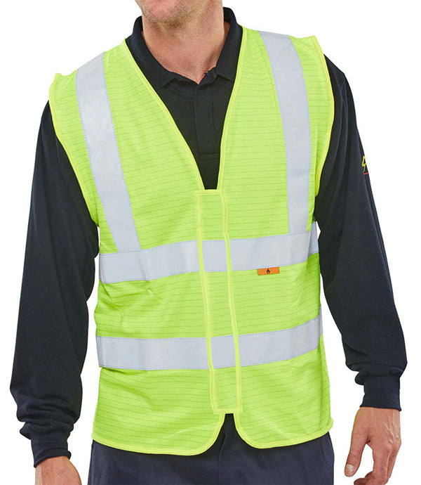 Beeswift Fire Retardant Hi-Vis Vest. (Each)