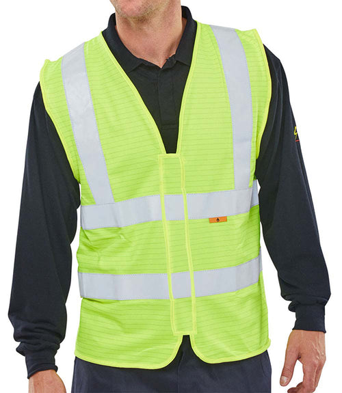 Beeswift Fire Retardant Hi-Vis Vest. (Each)