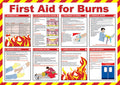 Click Medical First Aid For Burns Poster. (Each)