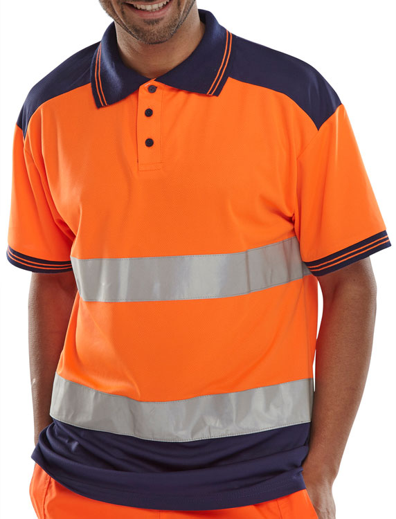 Beeswift Hi-Vis Two-Tone Polo Shirt. (Each)