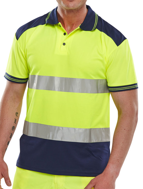 Beeswift Hi-Vis Two-Tone Polo Shirt. (Each)