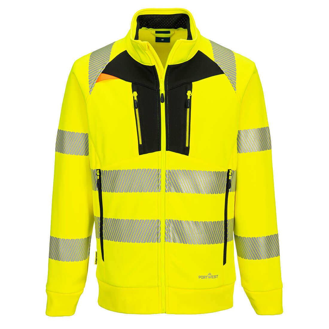 Portwest DX4 Hi-Vis Funnel Neck Zipped Sweatshirt- Style DX477