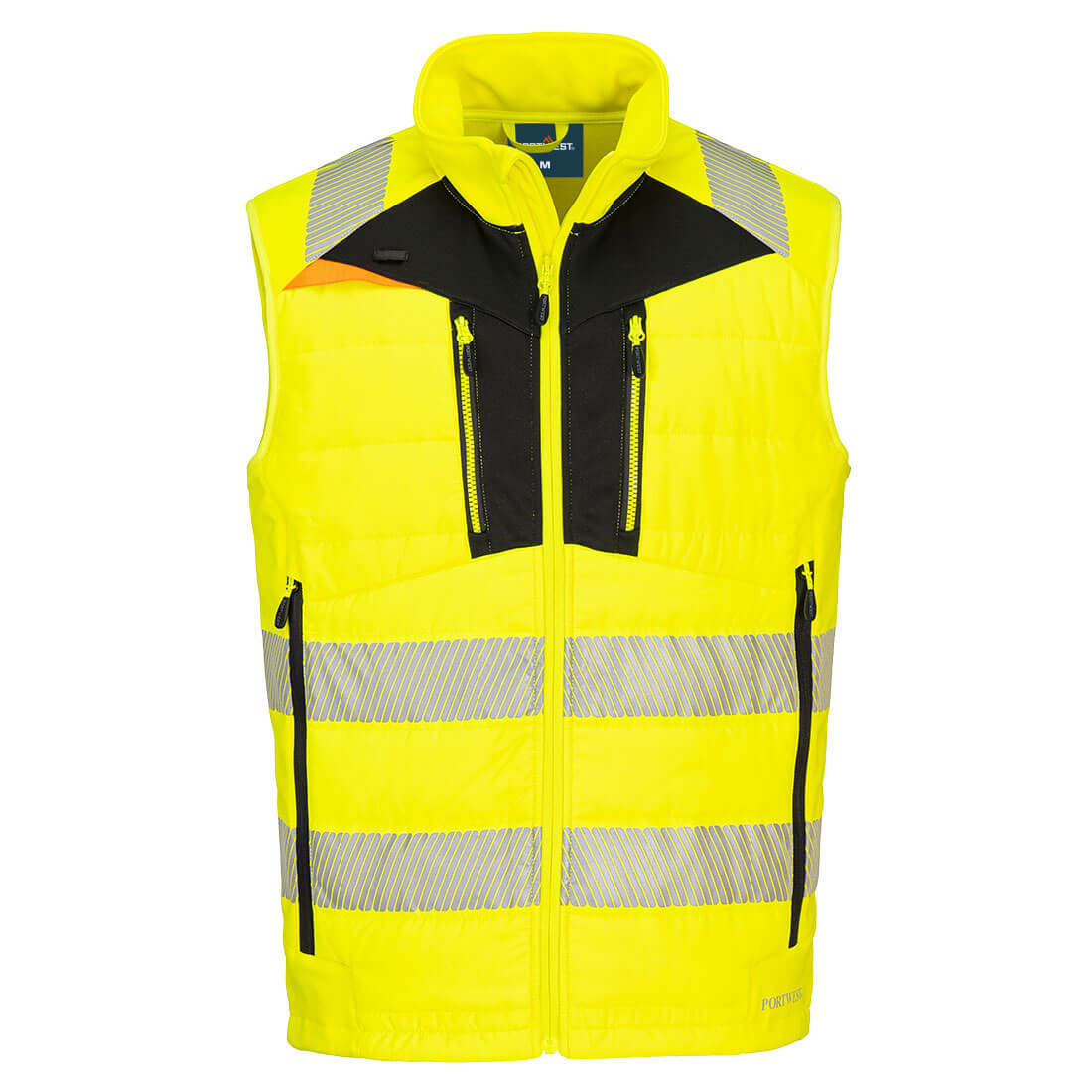 Portwest DX4 Hi-Vis Hybrid Baffle Bodywarmer- Style DX479
