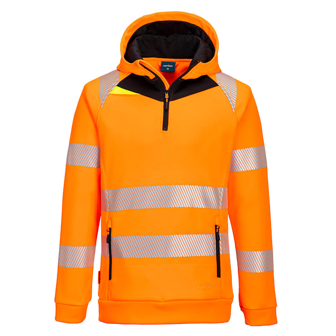 Portwest DX4 Hi-Vis 1/4 Zip Hoodie- Style DX482