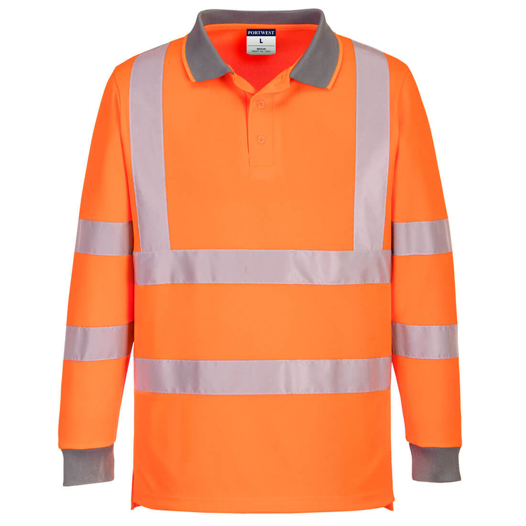 Portwest Eco Hi-Vis Polo Shirt L/S (6 Pack) 