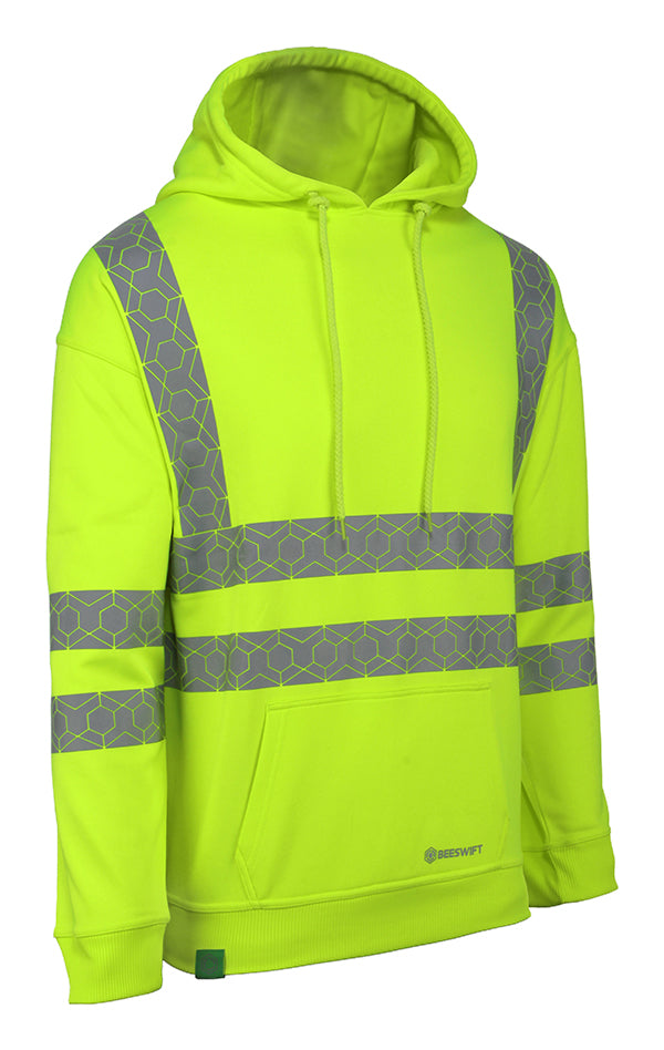 Beeswift Envirowear Recyclable Hi-Vis Hoodie. (Each)