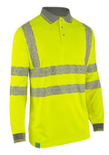 Beeswift Envirowear Hi-Vis Long Sleeve Recyclable Polo Shirt. (Each)
