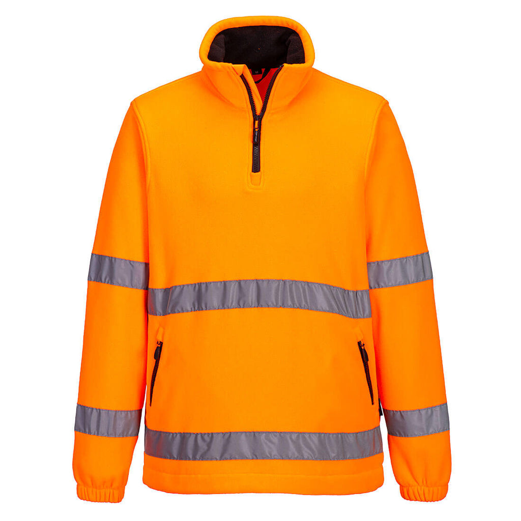 Portwest Hi-Vis 1/2 Zip Fleece- Style F302