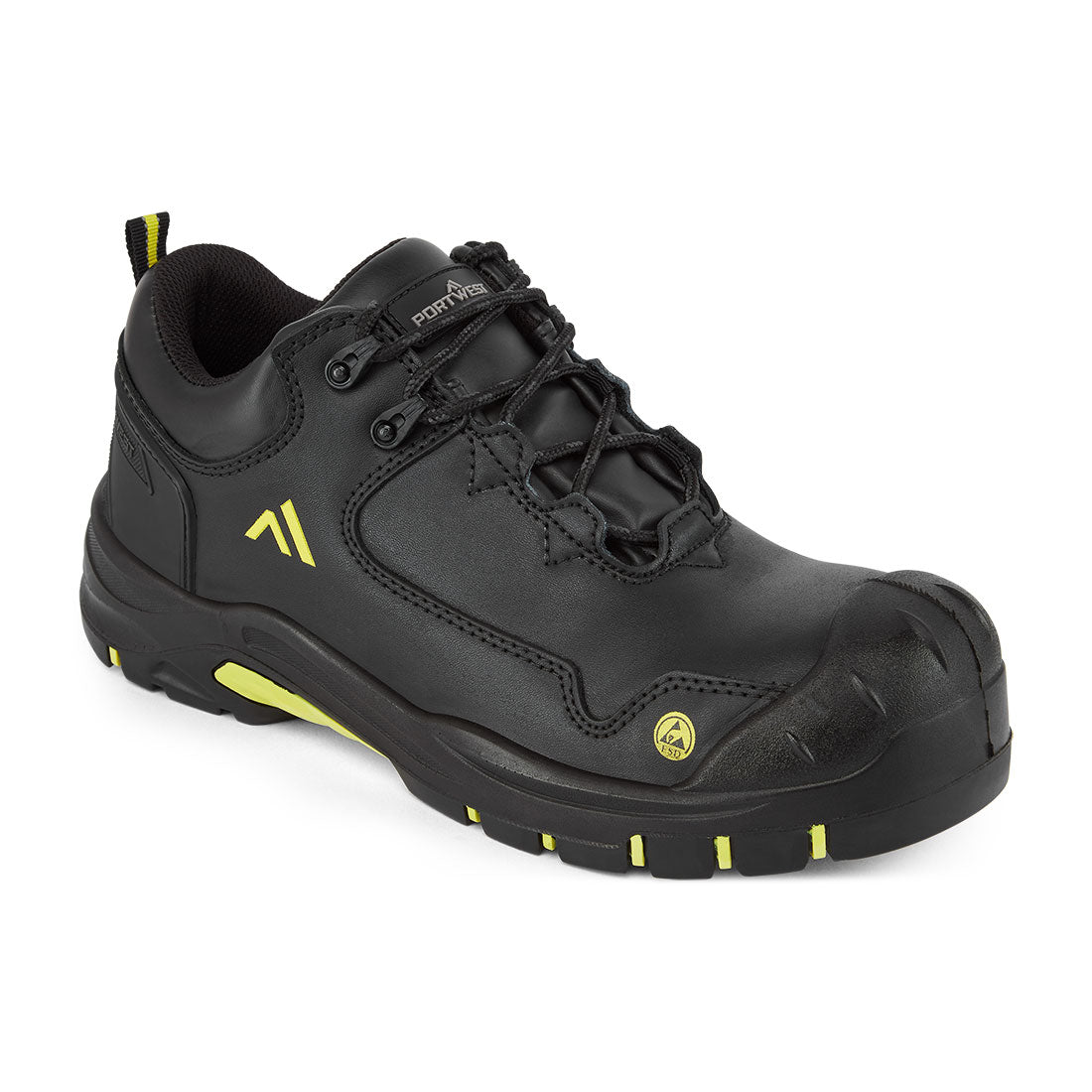 Portwest Composite Action Leather Low Shoe S3S ESD HRO SR SC FO- Style FC19