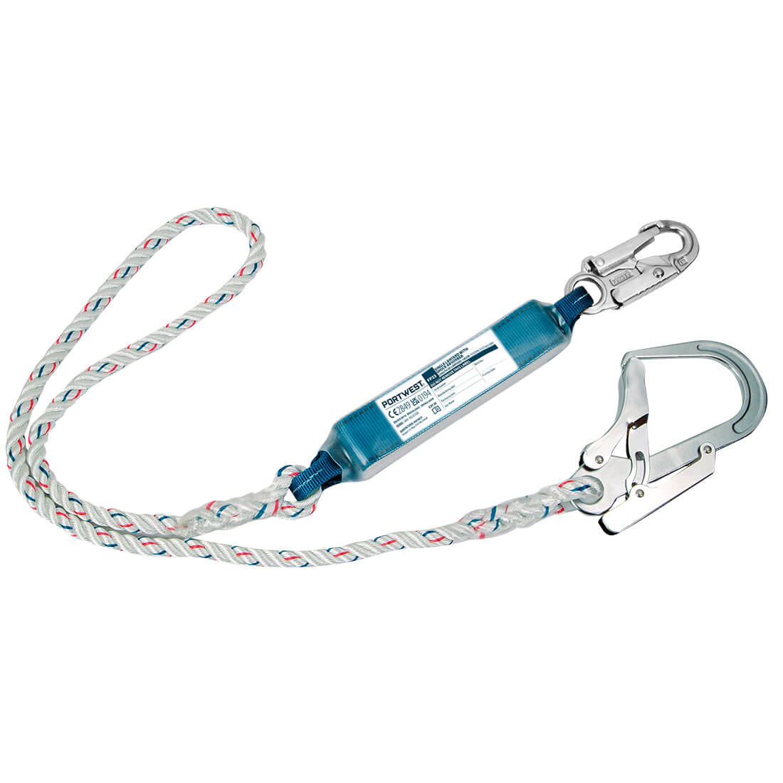 Portwest Single 1.8m Lanyard With Shock Absorber- Style FP23