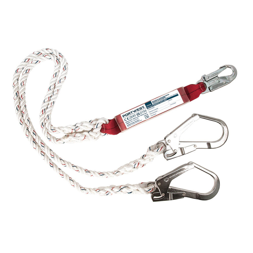 Portwest Double 1.8m Lanyard With Shock Absorber- Style FP25