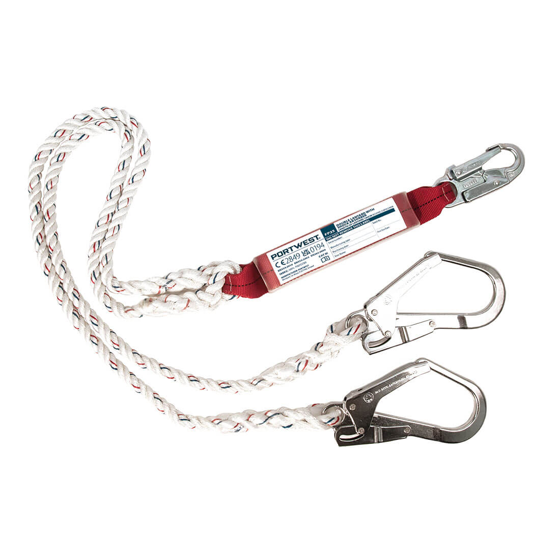 Portwest Double 1.8m Lanyard With Shock Absorber- Style FP25