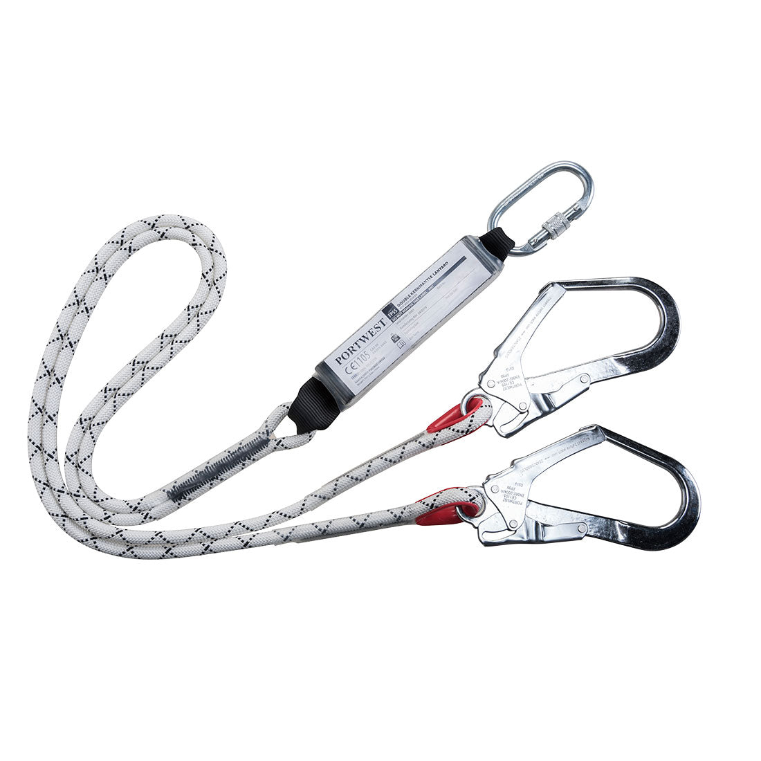 Portwest Double Kernmantle 1.8m Lanyard With Shock Absorber- Style FP55