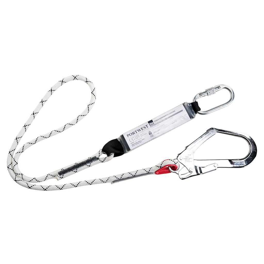 Portwest Single Kernmantle 1.8m Lanyard With Shock Absorber- Style FP56