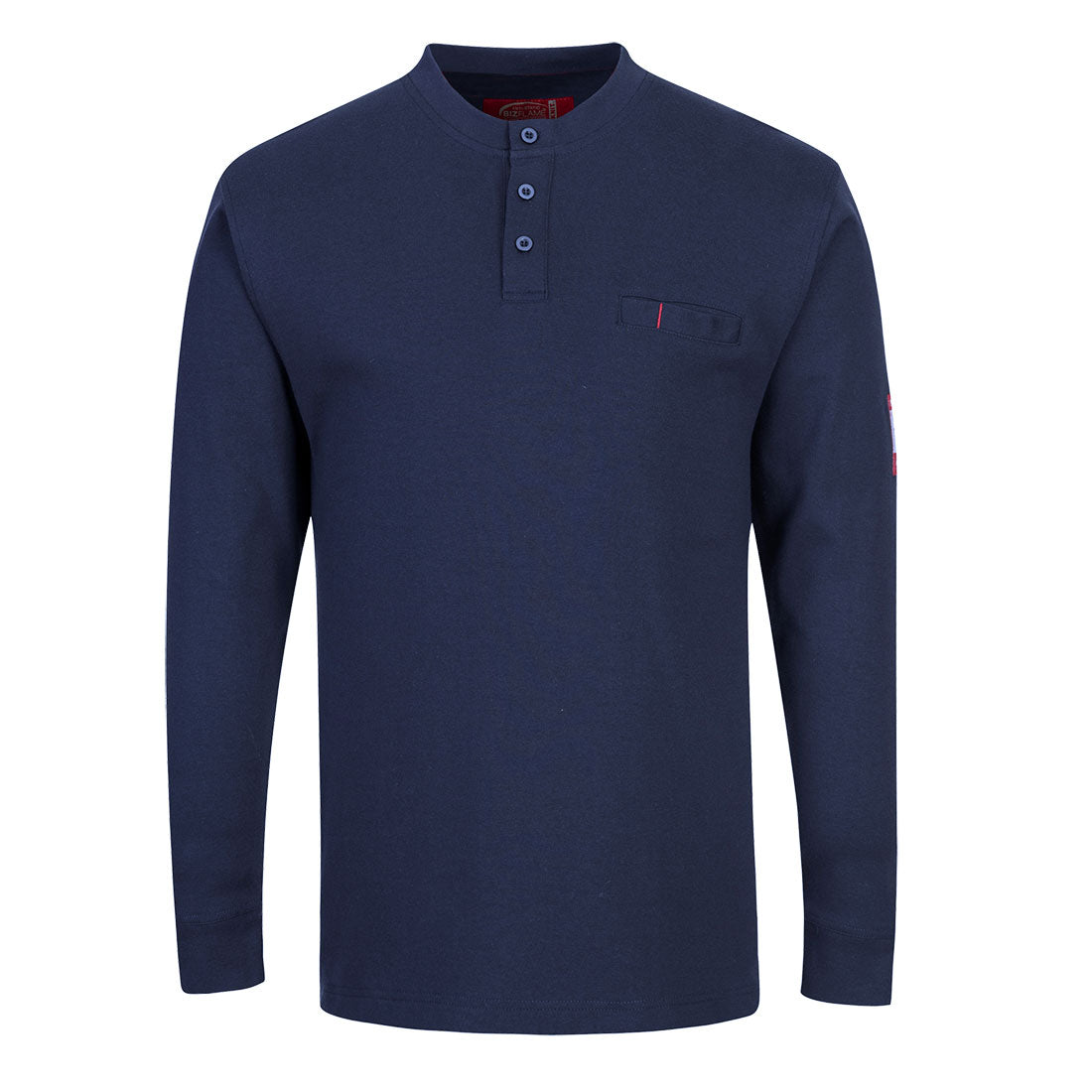 Portwest Bizflame Knit FR Long Sleeve Henley- Style FR32