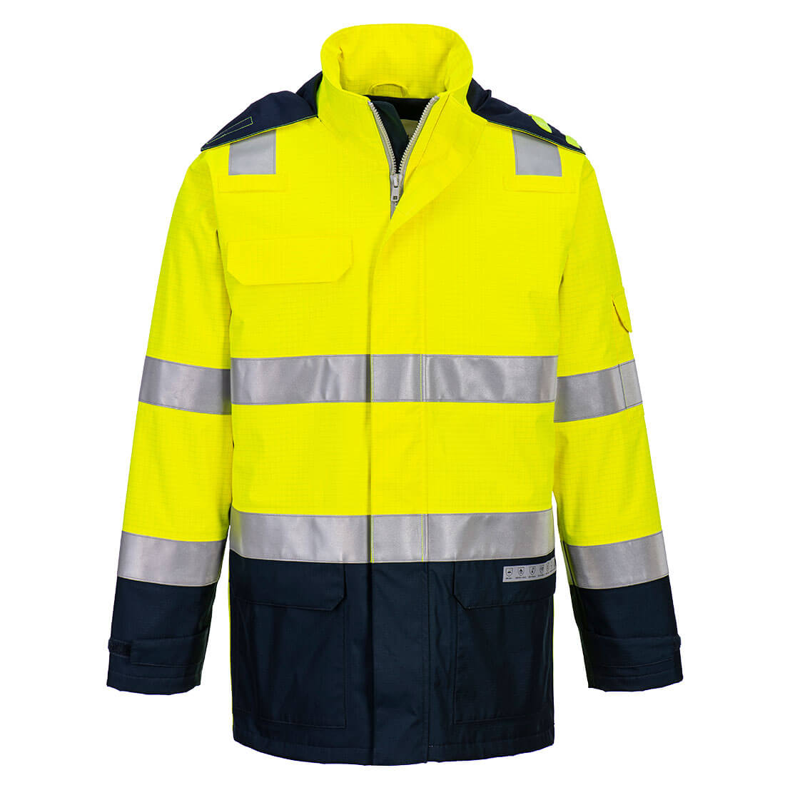 Portwest Bizflame Rain+ Hi-Vis Multi-Norm Contrast FR Jacket- Style FR605