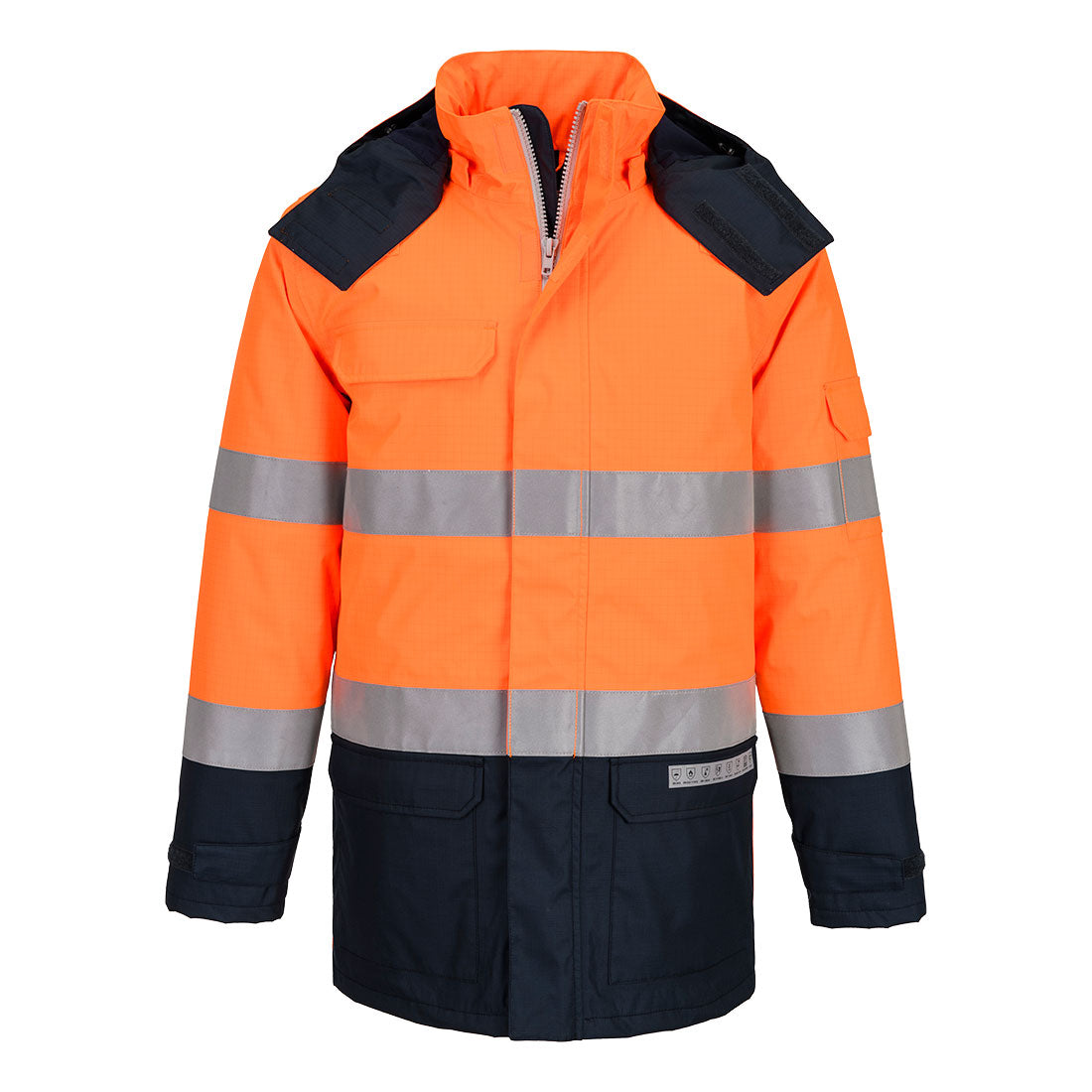 Portwest Bizflame Rain+ Hi-Vis Multi-Norm Contrast FR Winter Jacket- Style FR617