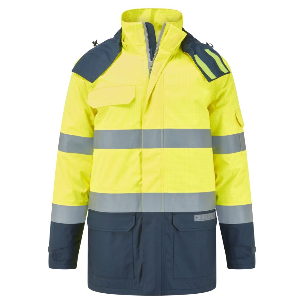Portwest Bizflame Rain+ Hi-Vis Multi-Norm Contrast FR Winter Jacket- Style FR617