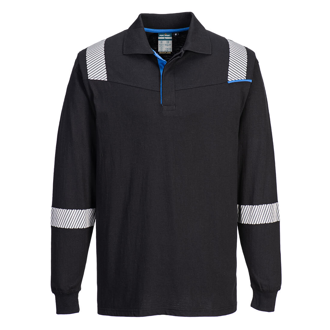 Portwest WX3 Modaflame Knit FR Long Sleeve Polo Shirt- Style FR711