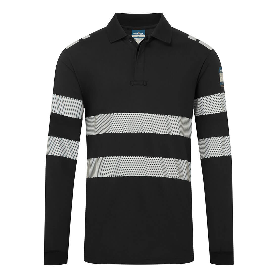 Portwest PW3 Modaflame Knit FR Long Sleeve Polo Shirt- Style FR733