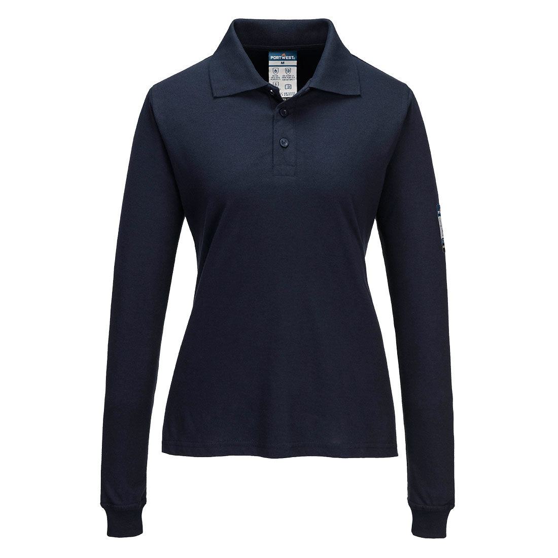 Portwest Modaflame Knit FR Women's Long Sleeve Polo Shirt - Style FR758