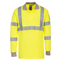 Portwest Modaflame Knit Hi-Vis FR Long Sleeve Polo Shirt- Style FR77
