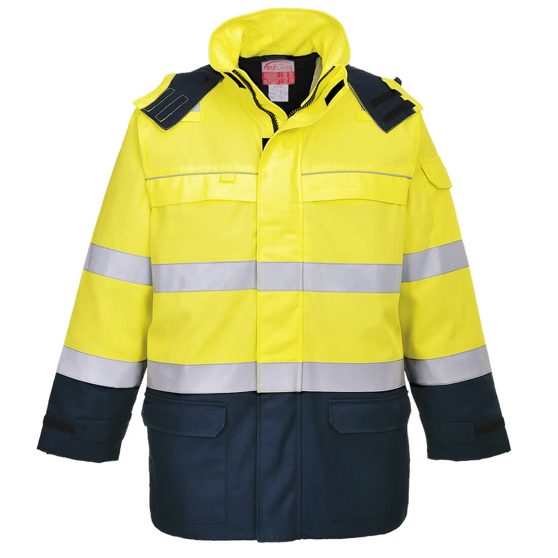 Portwest Bizflame Rain+ Hi-Vis Multi-Norm Constrast FR Jacket- Style FR79