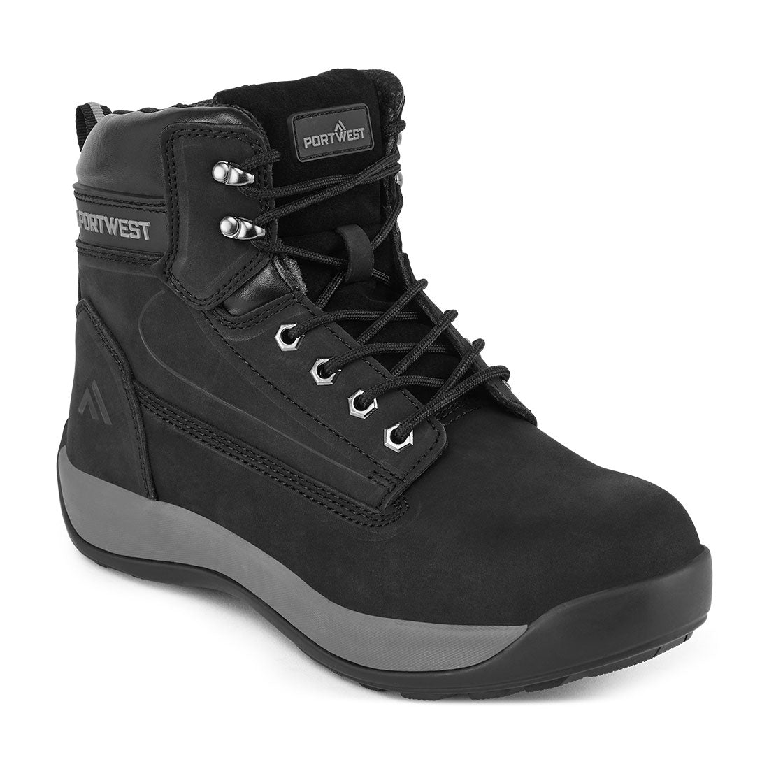 Portwest Steel Nubuck Leather Mid Boot S3 HRO - Style FW32