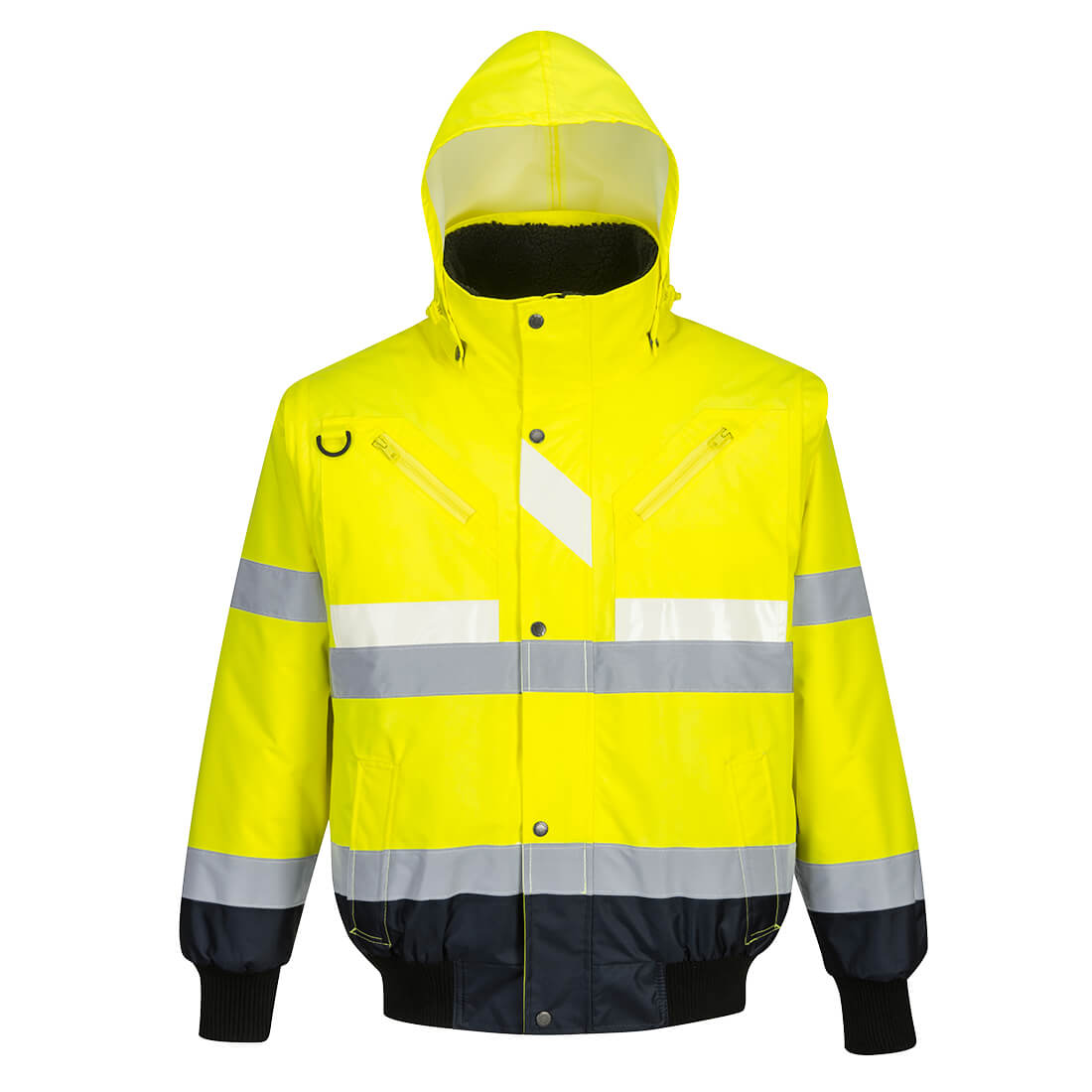 Portwest Glowtex Hi-Vis 3-in-1 Contrast Bomber Jacket - Style G465