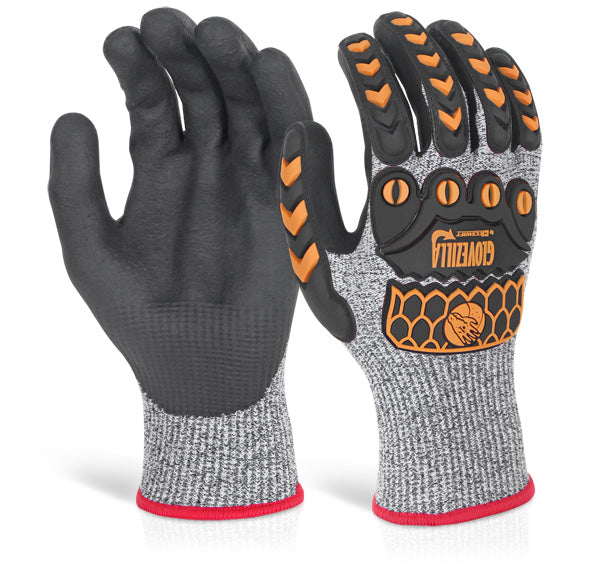 Beeswift Glovezilla Nitrile Palm Coated Gloves. (Pair)