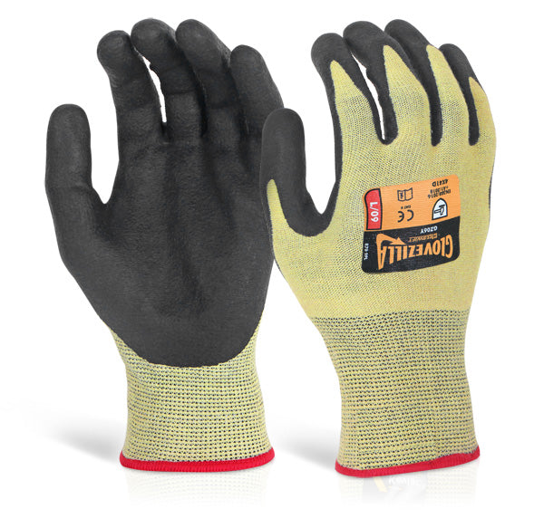Beeswift Glovezilla Nitrile Palm Coated Gloves. (Pair)