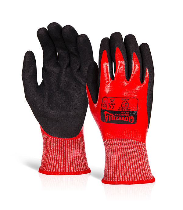 Glovezilla Waterproof Nitrile Cut D Gloves. (Per 10)
