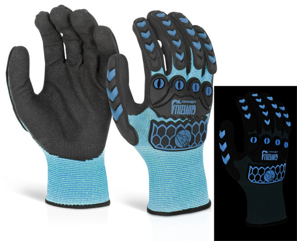 Beeswift Glovezilla Glow In The Dark Foam Nitrile Coated Gloves