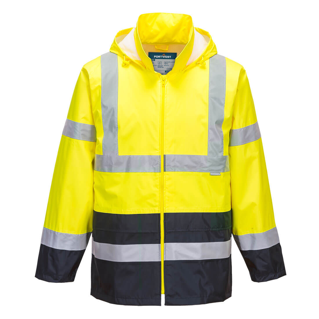 Portwest Hi-Vis Contrast Classic Rain Jacket - Style H443