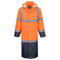 Portwest Hi-Vis Contrast Raincoat 122cm- Style H446