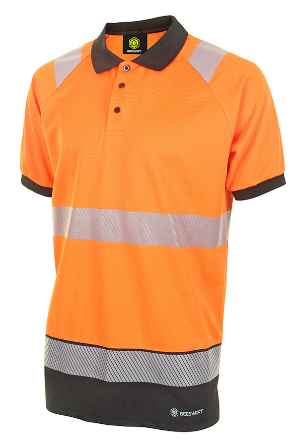 Beeswift Deltic Hi-Vis Two Tone Short Sleeve Polo Shirt. (Each)