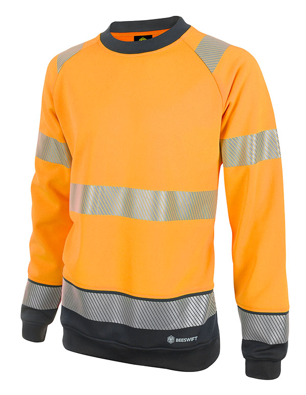 Beeswift Deltic Hi-Vis Two-Tone Sweatshirt. (Each)