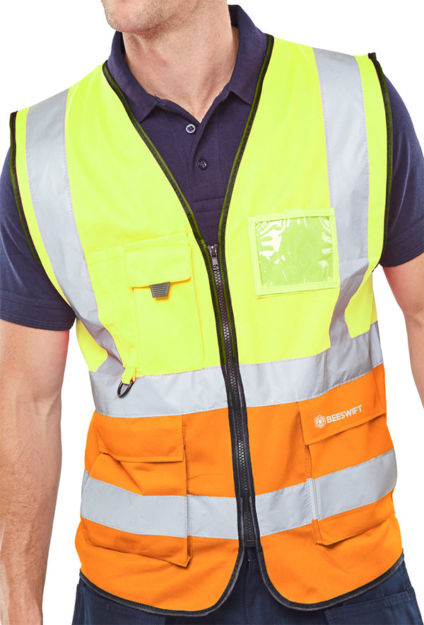 Beeswift Hi-Vis Two Tone Executive Id Vest. (Each)