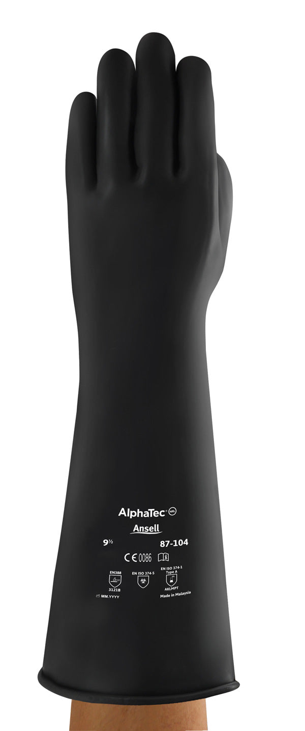Industrial Latex Medium Weight 17" Gauntlet. (Pair)