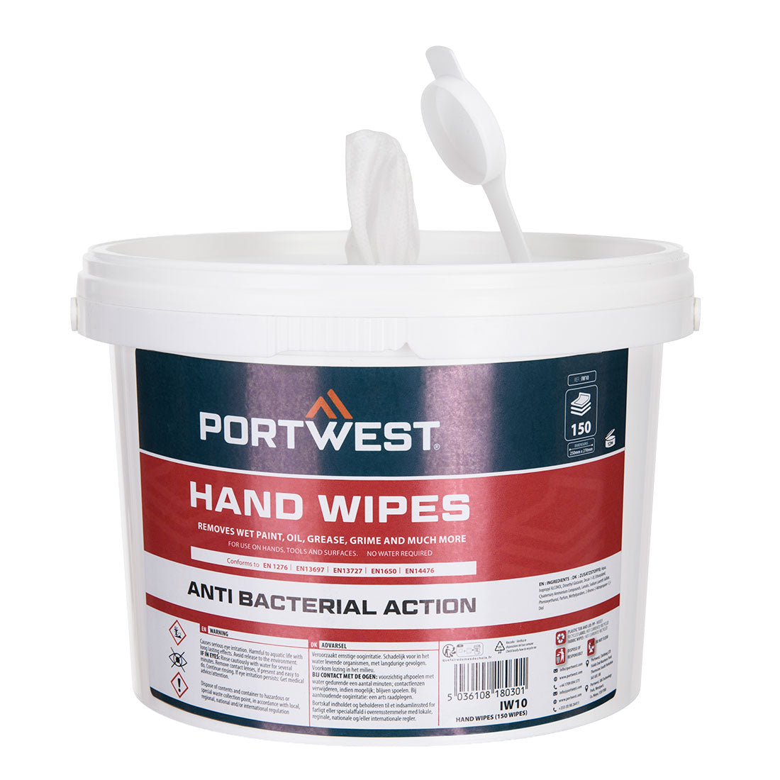 Portwest Hand Wipes (150 Wipes)- Style IW10