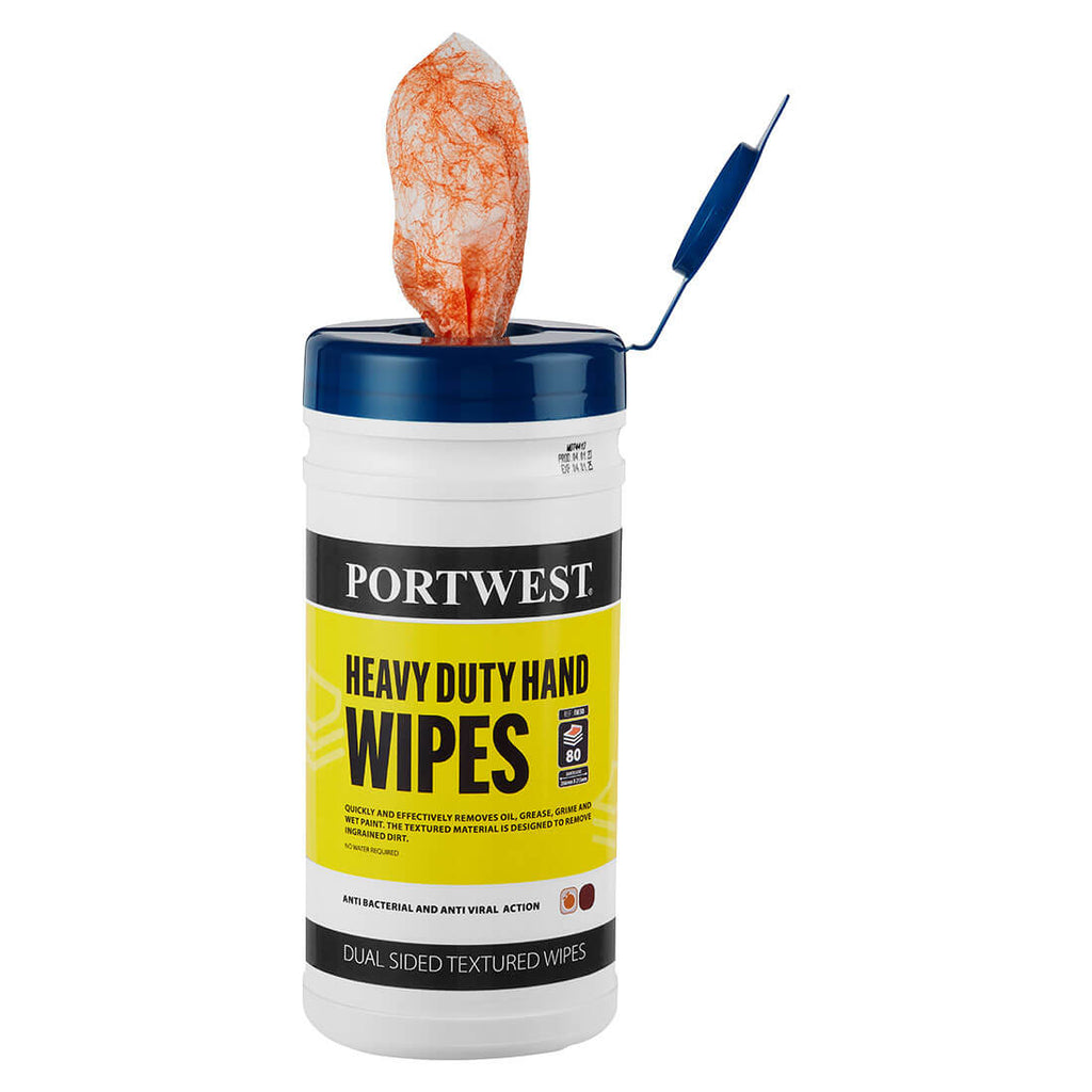 Portwest Heavy Duty Hand Wipes (80 Wipes)- Style IW30