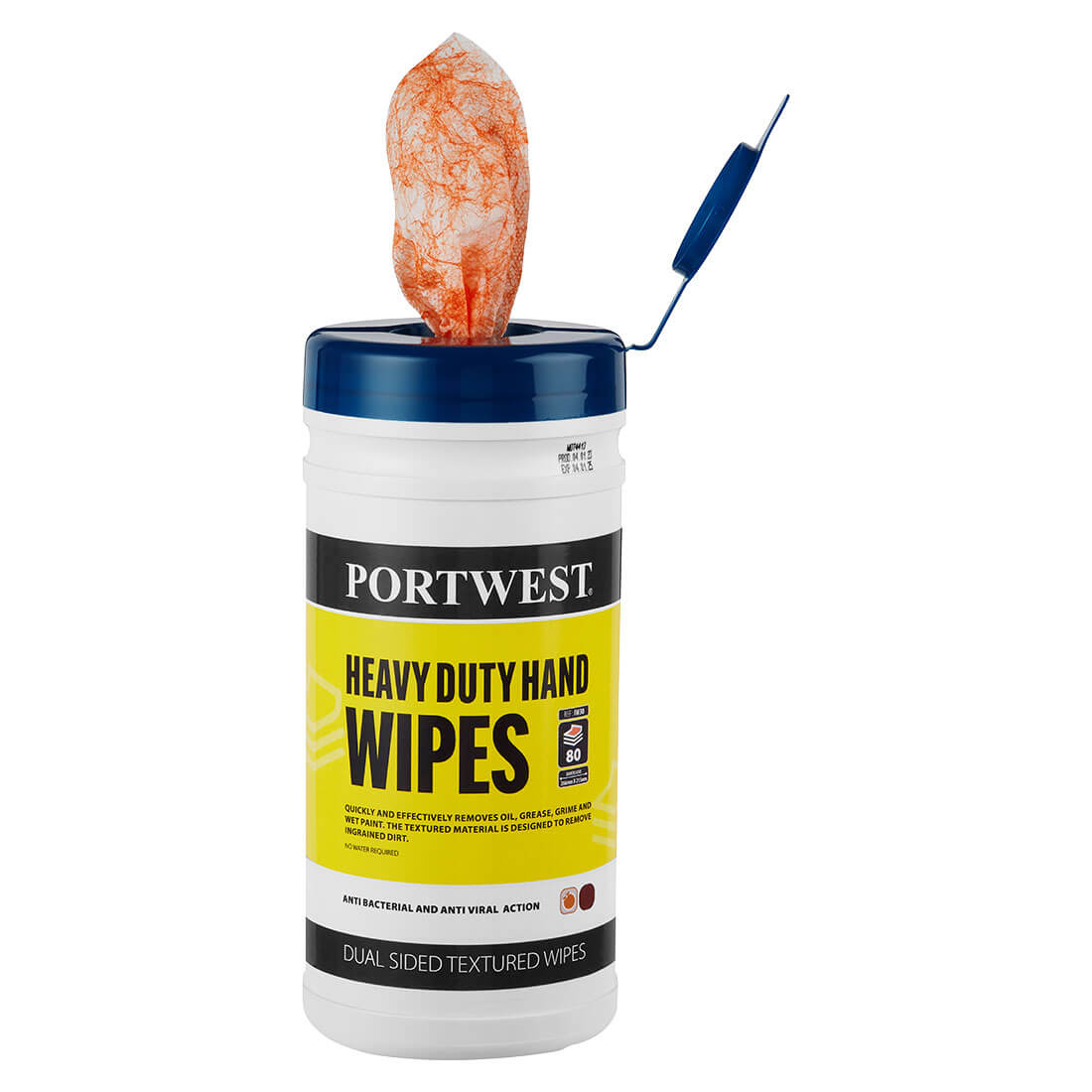 Portwest Heavy Duty Hand Wipes (80 Wipes)- Style IW30