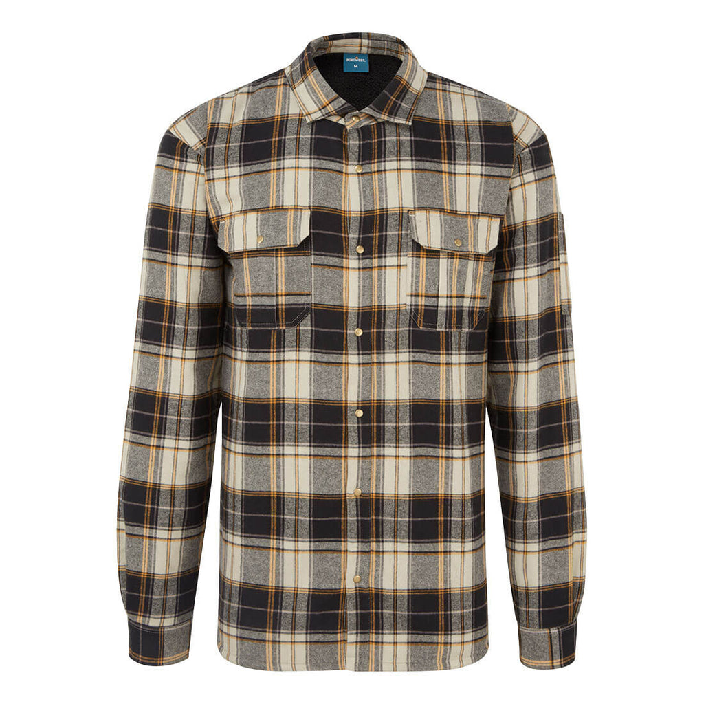 Portwest KA3 Sherpa Lined Check Shirt- Style KA313