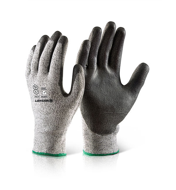 Beeswift Pu Coated Cut Level 5 Gloves. (Pair)